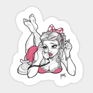 Phone pin-up Sticker